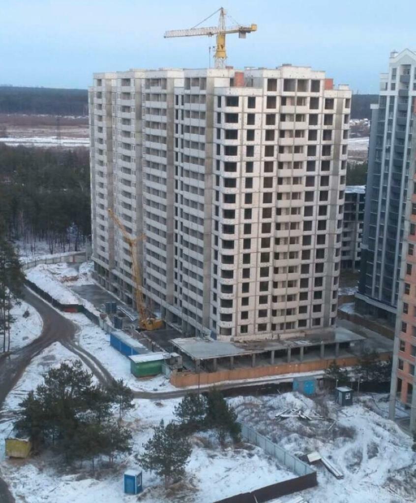 Хід будівництва ЖК на вул. Університетська, 1-P, лют, 2020 рік