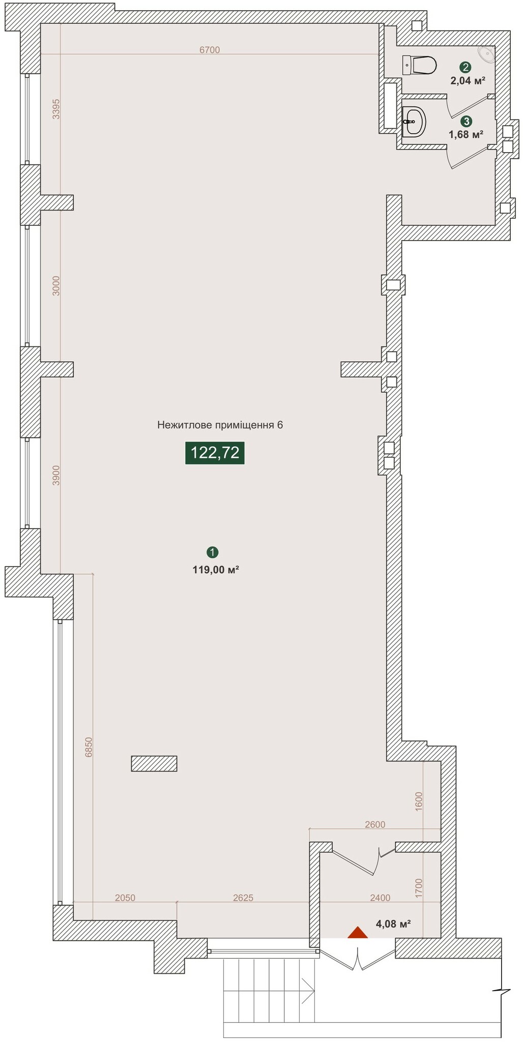 Приміщення вільного призначення 122.72 м² в ЖК Forest Park від забудовника, Київ