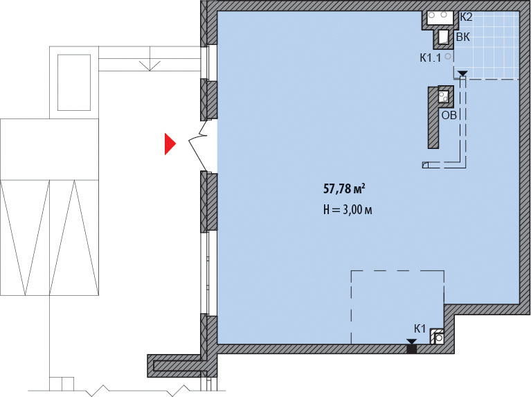 Помещение свободного назначения 57.78 м² в ЖК Сырецкие сады от застройщика, Киев