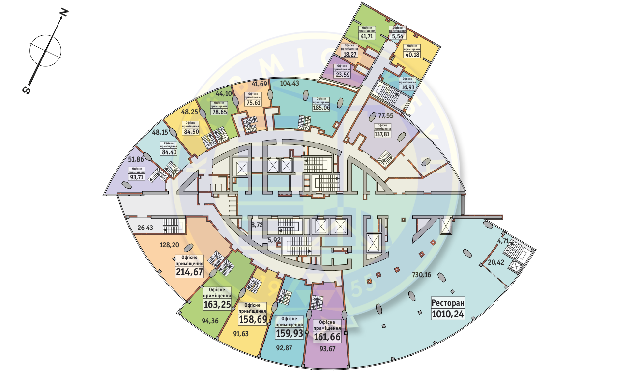 Офис 84.4 м² в ЖК Mirax от застройщика, Киев