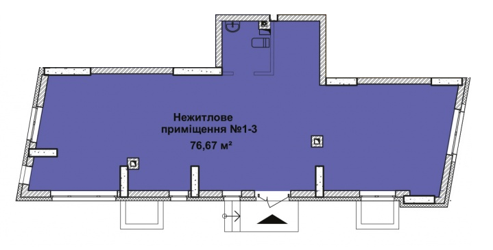 Помещение свободного назначения 76.67 м² в ЖК Малахит от застройщика, Киев