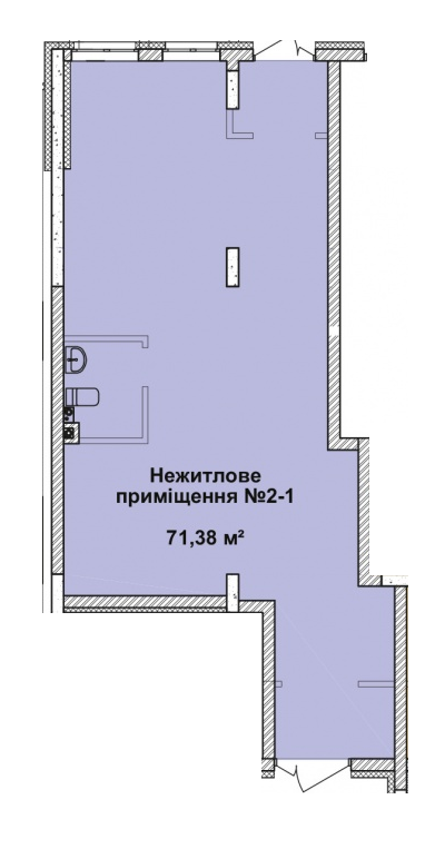 Помещение свободного назначения 71.38 м² в ЖК Малахит от застройщика, Киев