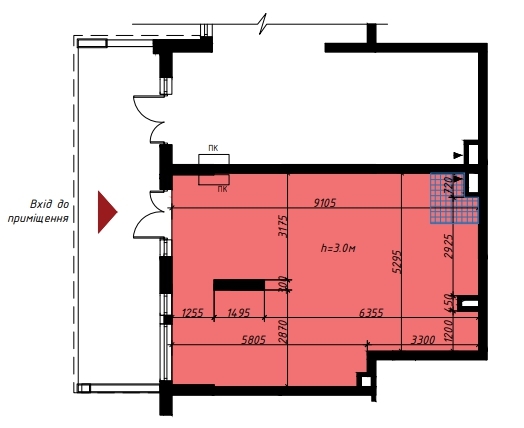 Офис 53.4 м² в ЖК Малахит от застройщика, Киев