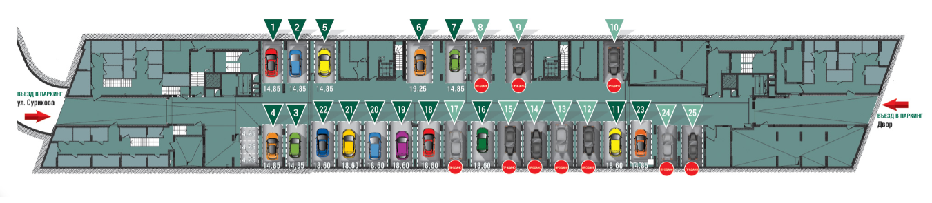 Машиноместо 18.6 м² в ЖК Малахит от застройщика, Киев