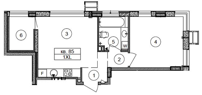 1-комнатная 41.7 м² в ЖК Respublika от 37 790 грн/м², Киев