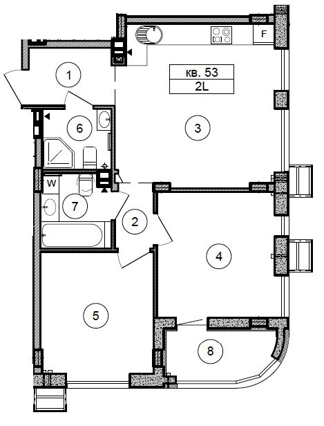 2-кімнатна 60 м² в ЖК Respublika від 46 200 грн/м², Київ