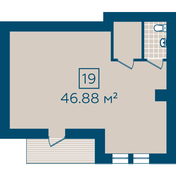 Помещение свободного назначения 46.88 м² в ЖК Киевский от 20 520 грн/м², г. Буча