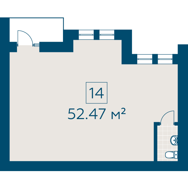 Помещение свободного назначения 52.47 м² в ЖК Киевский от 20 520 грн/м², г. Буча