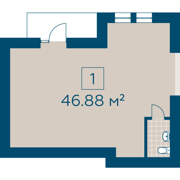 Приміщення вільного призначення 46.88 м² в ЖК Київський від 20 520 грн/м², м. Буча