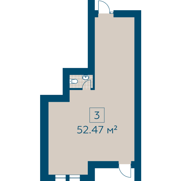 Помещение свободного назначения 57.26 м² в ЖК Киевский от 18 803 грн/м², г. Буча