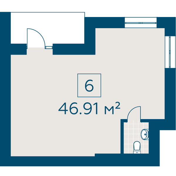 Помещение свободного назначения 46.91 м² в ЖК Киевский от 20 520 грн/м², г. Буча