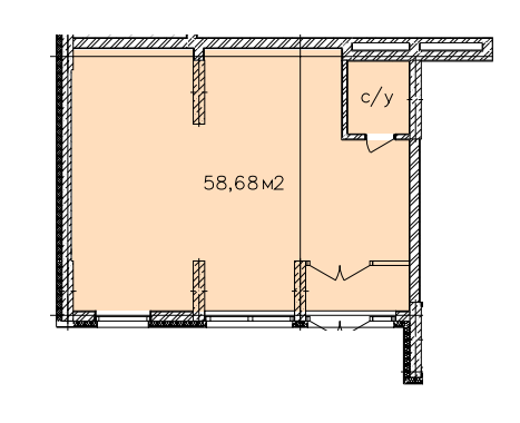 Офис 58.68 м² в ЖК GENESIS от 41 850 грн/м², Киев