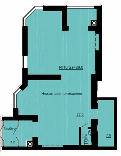 Помещение свободного назначения 89 м² в ЖК София Клубный от застройщика, с. Софиевская Борщаговка