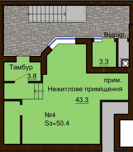 Приміщення вільного призначення 50.4 м² в ЖК Софія Клубний від забудовника, с. Софіївська Борщагівка