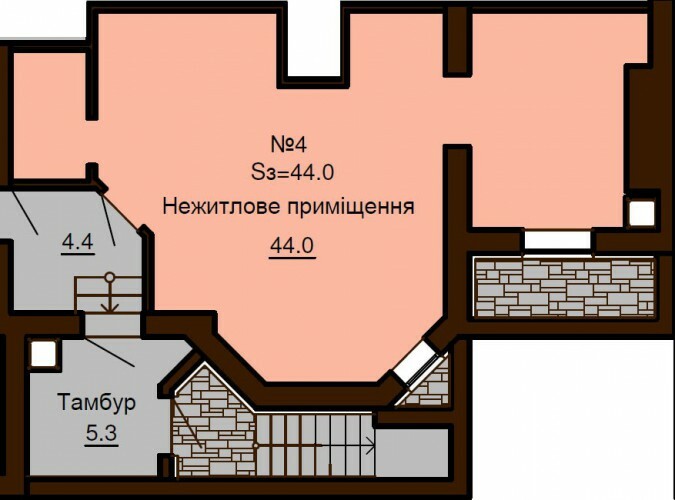 Помещение свободного назначения 44 м² в ЖК София Резиденс от застройщика, с. Софиевская Борщаговка