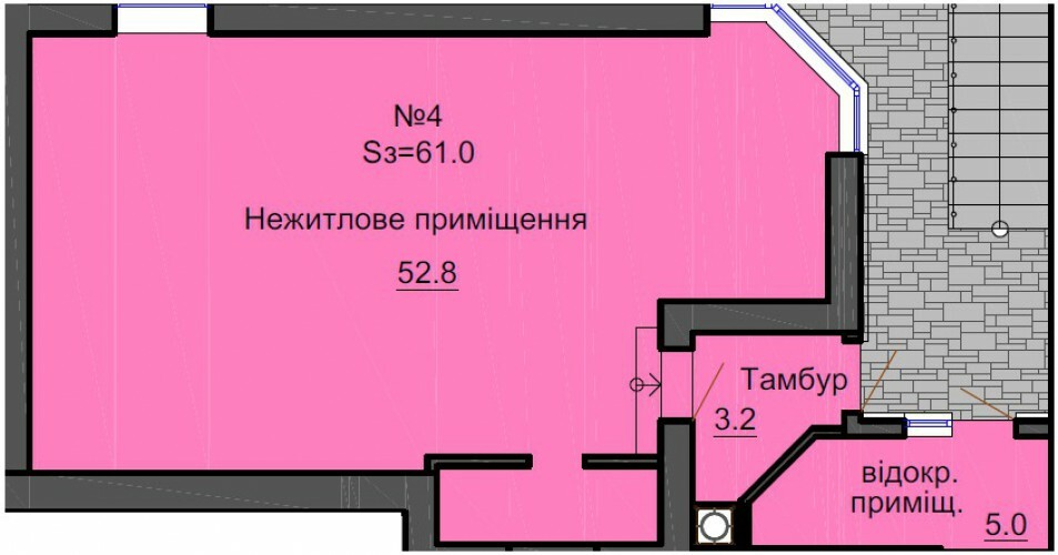 Помещение свободного назначения 61 м² в ЖК София Резиденс от застройщика, с. Софиевская Борщаговка