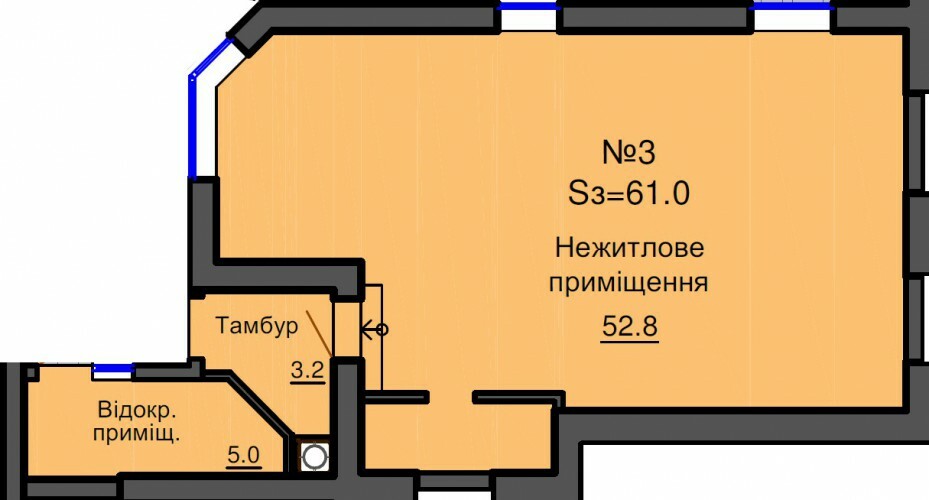 Помещение свободного назначения 61 м² в ЖК София Резиденс от застройщика, с. Софиевская Борщаговка