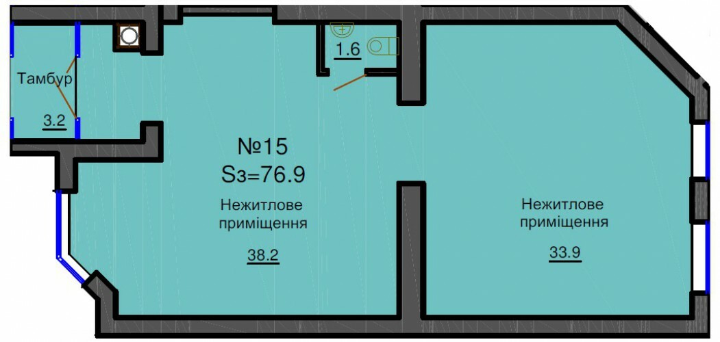 Приміщення вільного призначення 76.9 м² в ЖК Софія Резіденс від забудовника, с. Софіївська Борщагівка