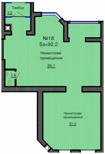 Помещение свободного назначения 92.2 м² в ЖК София Резиденс от застройщика, с. Софиевская Борщаговка