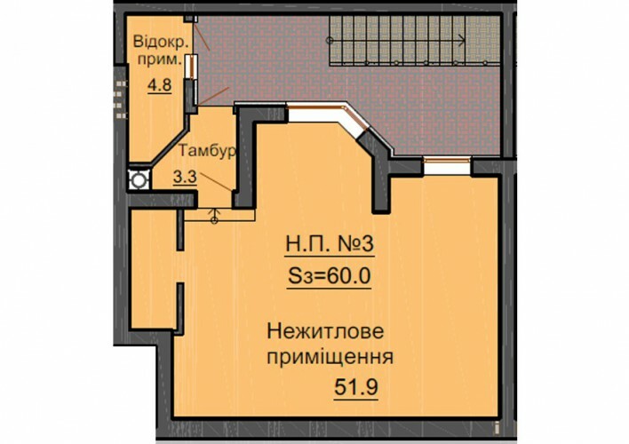 Помещение свободного назначения 60 м² в ЖК София Резиденс от застройщика, с. Софиевская Борщаговка