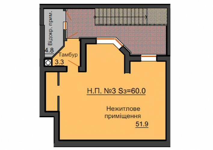 Помещение свободного назначения 60 м² в ЖК София Резиденс от застройщика, с. Софиевская Борщаговка