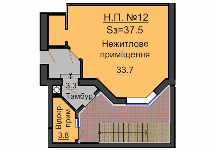 Помещение свободного назначения 37.5 м² в ЖК София Резиденс от застройщика, с. Софиевская Борщаговка