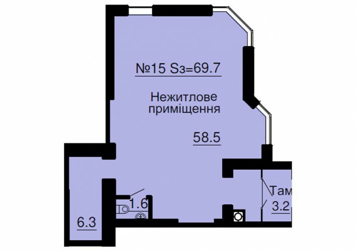 Приміщення вільного призначення 69.7 м² в ЖК Софія Резіденс від забудовника, с. Софіївська Борщагівка