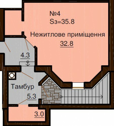 Помещение свободного назначения 35.8 м² в ЖК София Сити от застройщика, с. Софиевская Борщаговка