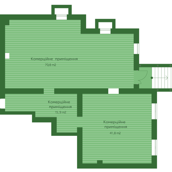 Приміщення вільного призначення 128.5 м² в ЖК Квартал Парковий від 16 815 грн/м², м. Обухів