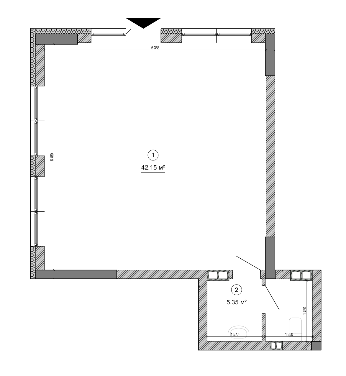 Торговое помещение 47.5 м² в ЖК Forward от 38 942 грн/м², Киев