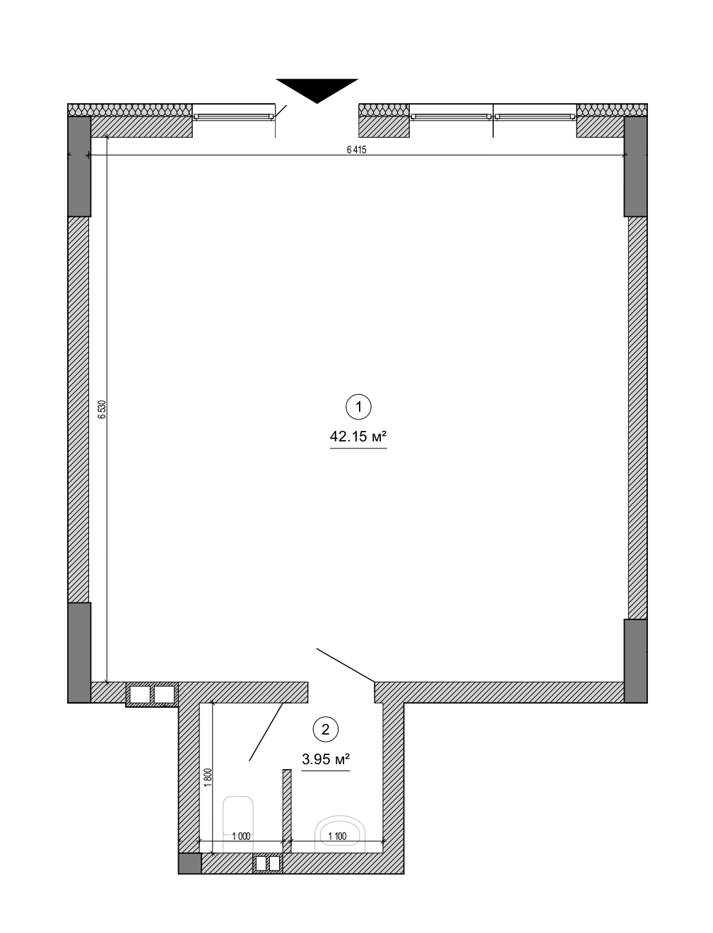 Торговое помещение 46.1 м² в ЖК Forward от 38 942 грн/м², Киев