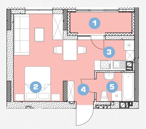 1-комнатная 32.85 м² в ЖК Ріел Сіті от 15 793 грн/м², Львов