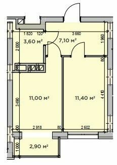 1-кімнатна 36 м² в ЖК CENTRAL HOUSE від 25 550 грн/м², м. Ірпінь
