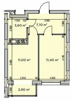 1-комнатная 36 м² в ЖК CENTRAL HOUSE от 25 550 грн/м², г. Ирпень