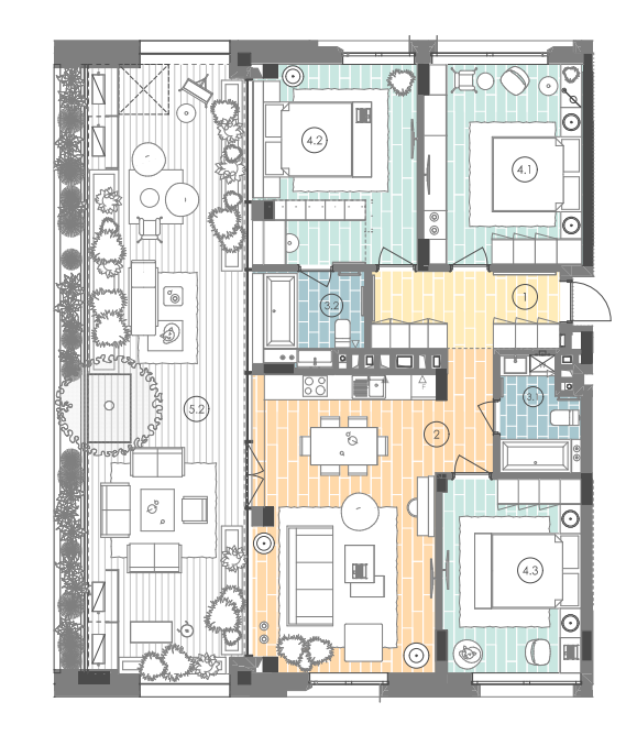 3-кімнатна 122.2 м² в ЖК UNIT.Home від 47 477 грн/м², Київ