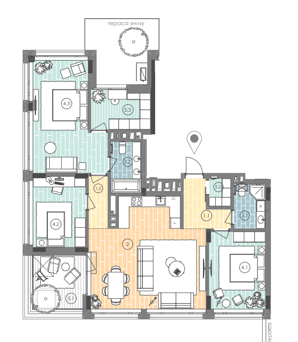 3-кімнатна 116 м² в ЖК UNIT.Home від 47 477 грн/м², Київ