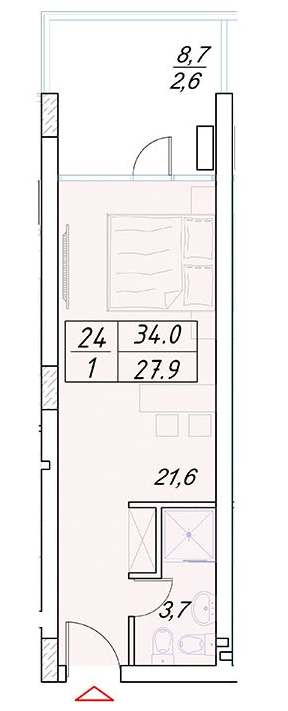 1-комнатная 34 м² в Апарт-комплекс Best Resort Apartments от 32 550 грн/м², г. Черноморск