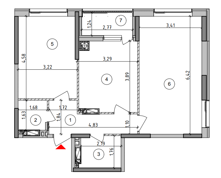 2-комнатная 64.24 м² в ЖК Оптимісто от 27 000 грн/м², с. Гатное