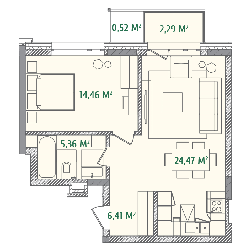 1-комнатная 52.21 м² в ЖК Illinsky House от 89 597 грн/м², Киев