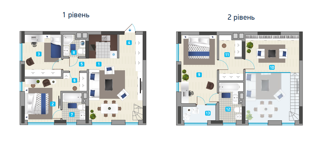 Двухуровневая 128 м² в ЖК Славутич 2.0 от 31 500 грн/м², Киев