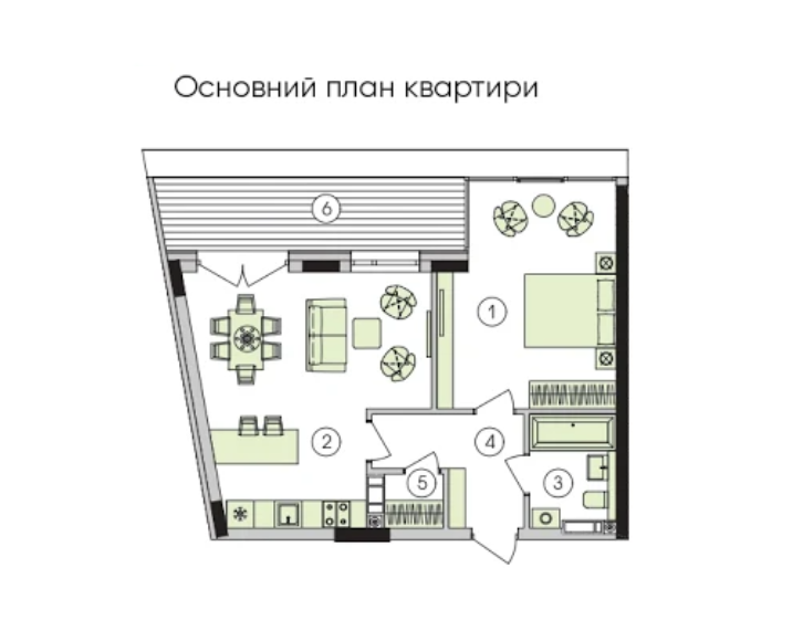 1-комнатная 59.81 м² в ЖК Park Lake City от 30 921 грн/м², с. Подгорцы