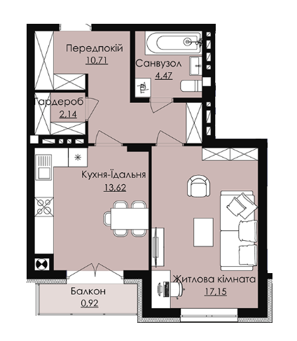 1-комнатная 49.01 м² в КД Waldhausen от 15 500 грн/м², пгт Дубляны