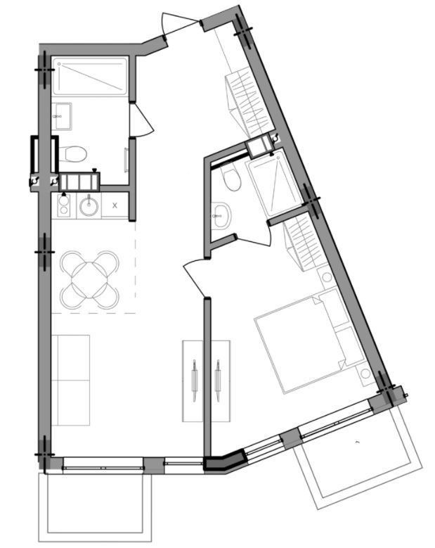 1-кімнатна 49.1 м² в ЖК Apartel Skhidnytsya від 46 350 грн/м², смт Східниця