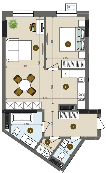 2-кімнатна 60.54 м² в ЖК Chalet від 31 250 грн/м², Київ