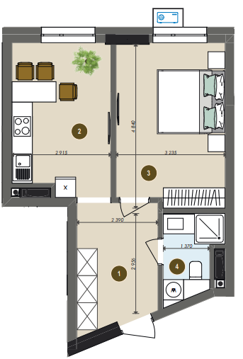 1-кімнатна 40.23 м² в ЖК Chalet від 35 340 грн/м², Київ