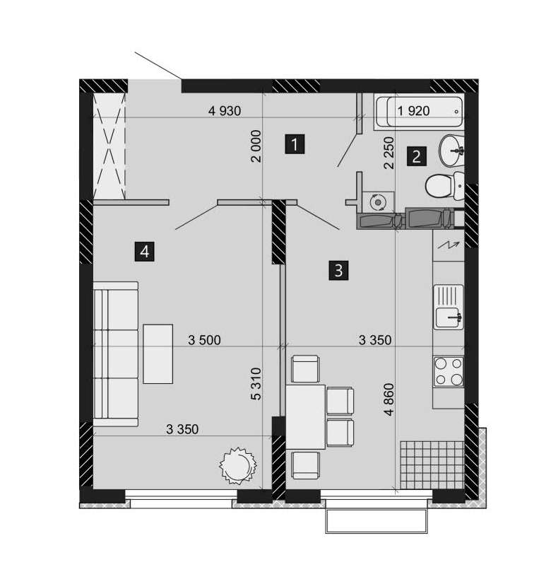 1-комнатная 48.12 м² в ЖК LIKO-GRAD Perfect Town от 28 000 грн/м², Киев