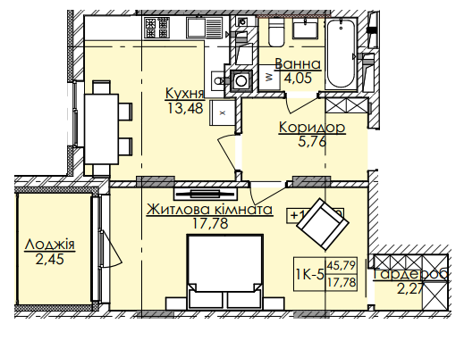 1-комнатная 45.79 м² в ЖК AUROOM SUNRISE от 20 000 грн/м², Львов
