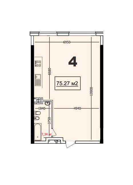 1-комнатная 75.27 м² в ЖК Курортный от 32 650 грн/м², Одесса