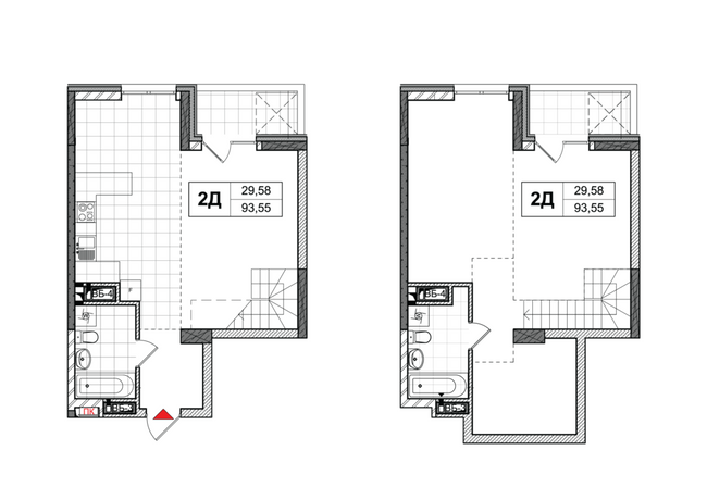 Двухуровневая 93.55 м² в ЖК CITY HUB от 28 350 грн/м², Киев