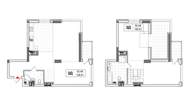 Двухуровневая 112 м² в ЖК CITY HUB от 33 250 грн/м², Киев